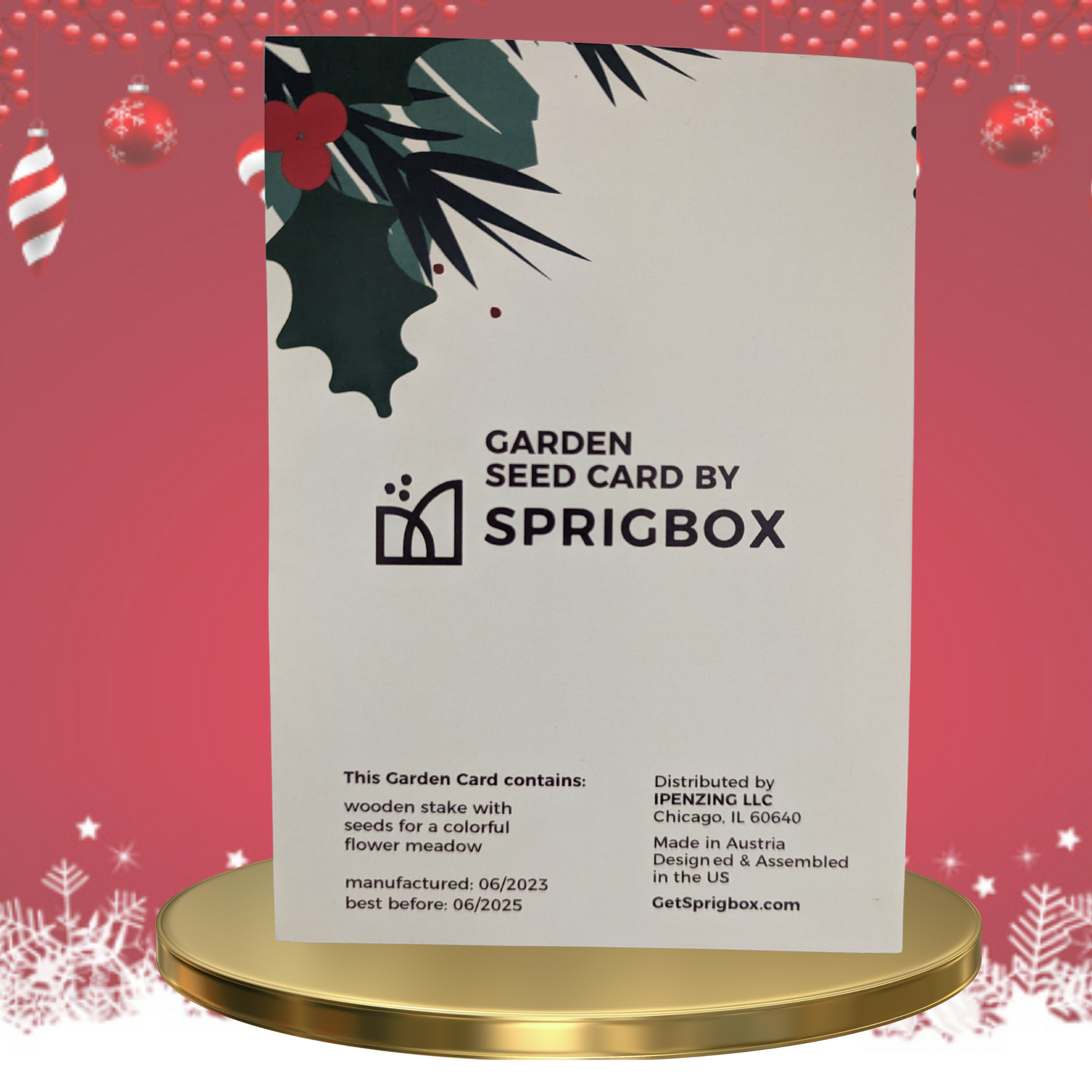 Garden Seed Card - Merry Christmas - Sprigbox