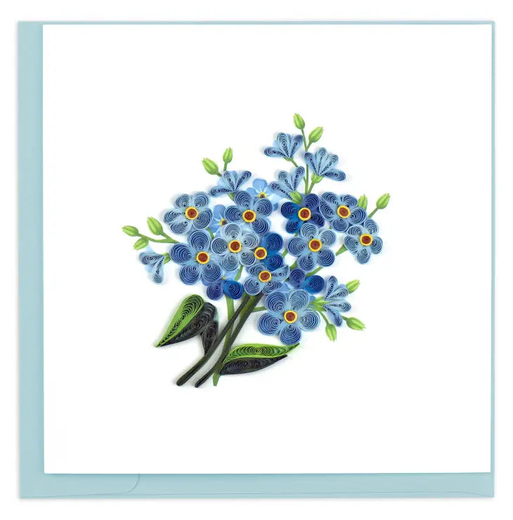 Quilled Card - Forget Me Not - Sprigbox