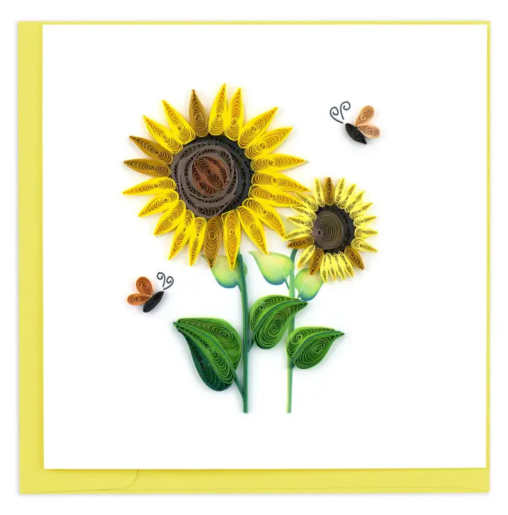Quilled Card - Sunflower - Sprigbox