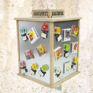 Beveled Glass Magnets - Made With Real Flowers