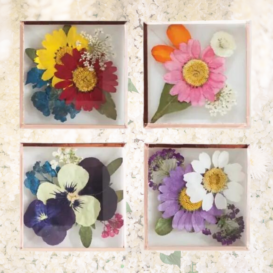 Beveled Glass Magnets - Made With Real Flowers