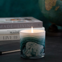 Load image into Gallery viewer, Swirl Glass Candle - Orchid &amp; Cedar
