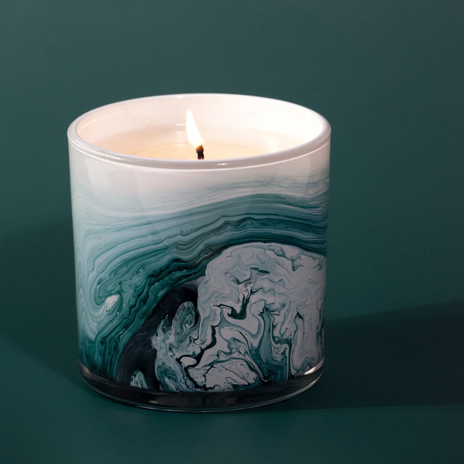 Swirl Glass Candle - Orchid & Cedar - Sprigbox