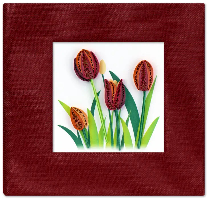 Sticky Notebook - Quilled Tulips - Sprigbox