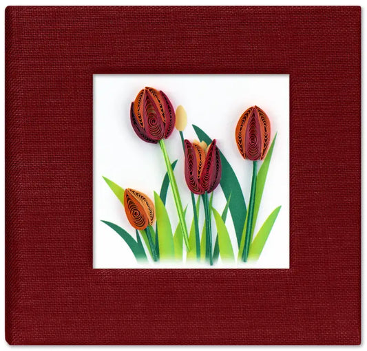 Sticky Notebook - Quilled Tulips - Sprigbox