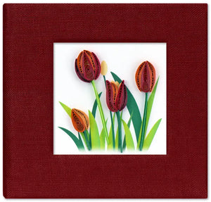Sticky Notebook - Quilled tulips