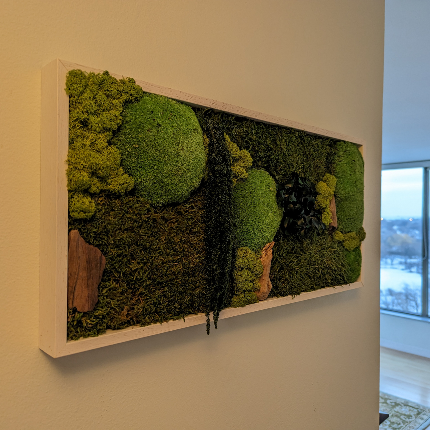 Stunning Moss Wallart - Wooden Frame with Preserved Moss - Sprigbox